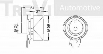 TREVI AUTOMOTIVE td1268 -  Натяжной ролик, ремень ГРМ